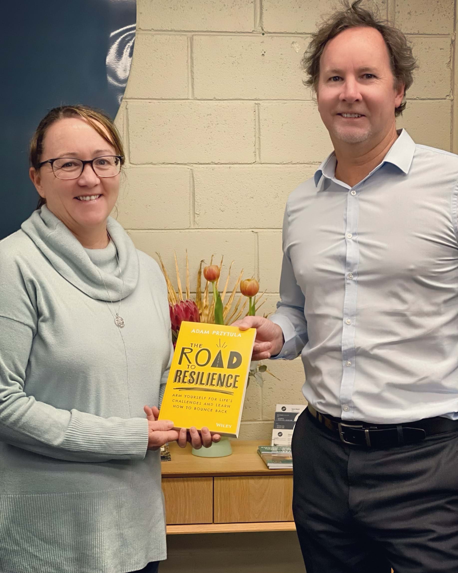 Leanne Cassam from Esperance Senior High School with Gavin Smith