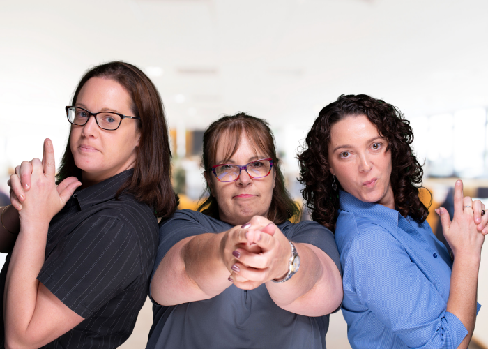 Tessa, Trish and Danae from Smith Shearer showing their resilience